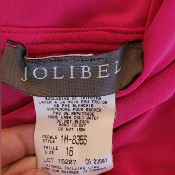 2 for $75 - Jolibel Women’s 16 Pink Sleeveless Jersey Dress - Picture 4 of 4